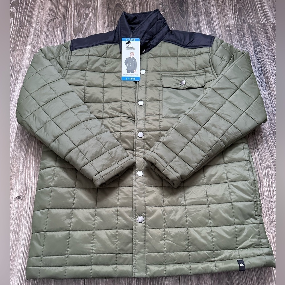 Quiksilver Youth Insulated Shirt Jacket Boys size Large 14/16